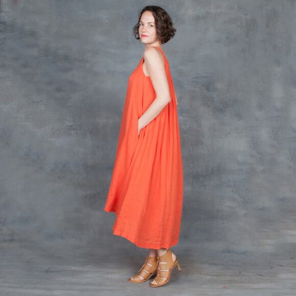 Black Crane Tank Dress in Paprika Sz M - Picture 7 of 7